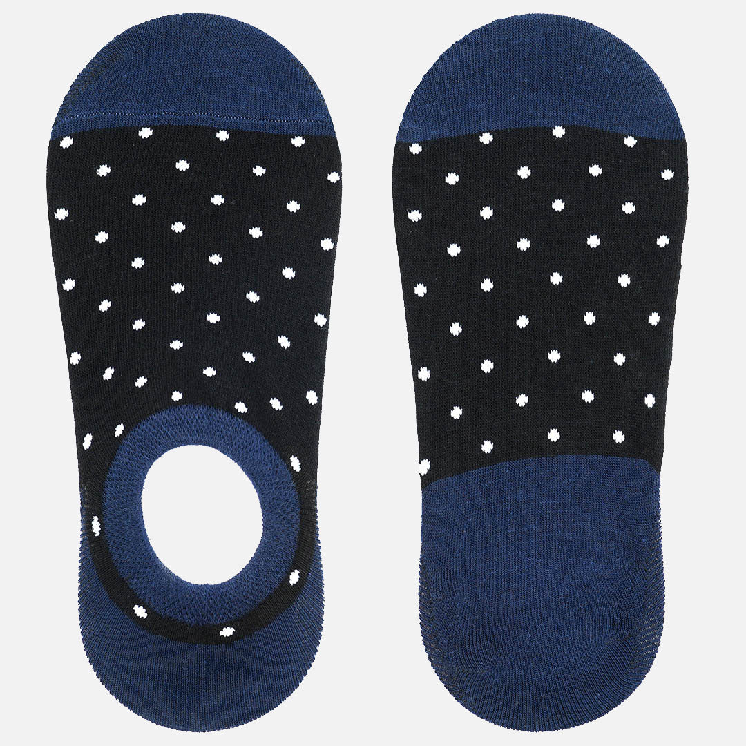 ALBURY BLUE & BLACK POLKA SOCKS