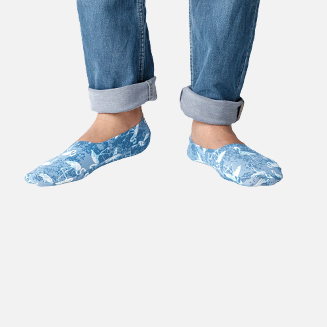 Flamingo Loafer Socks - Blue