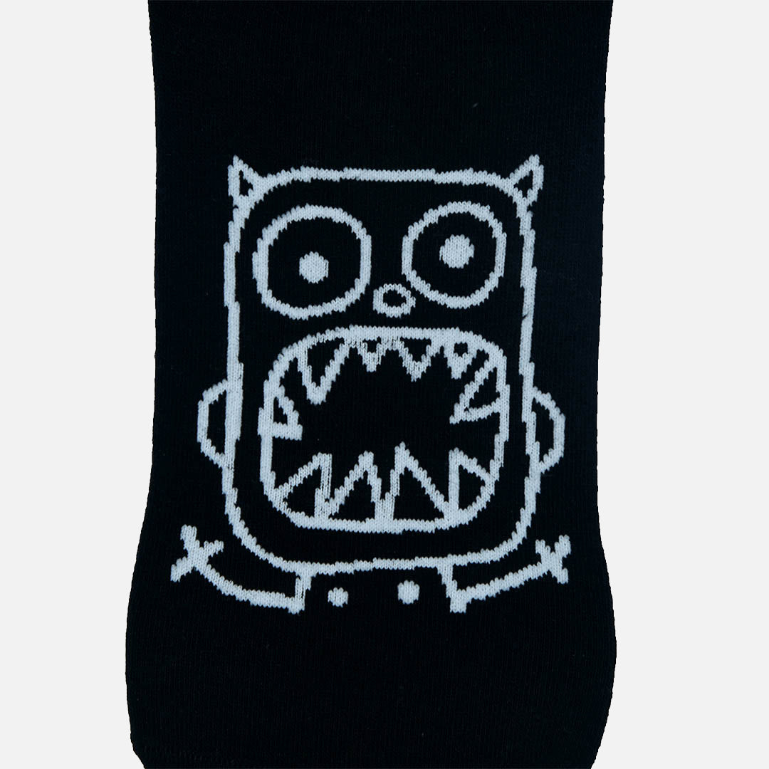 QUIRKY SOCKS - BLACK MONSTER
