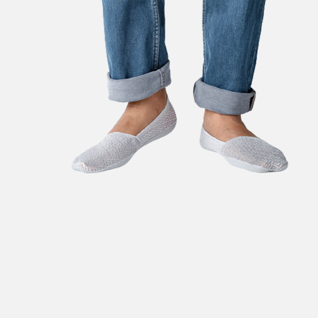 Kyoto Pearl Loafer Socks - Grey