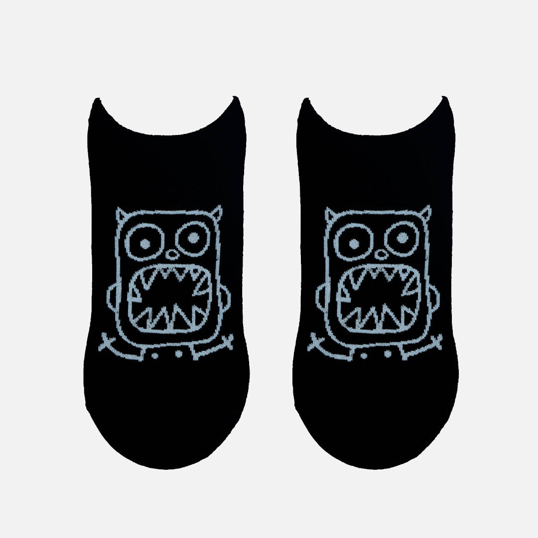 QUIRKY SOCKS - BLACK MONSTER