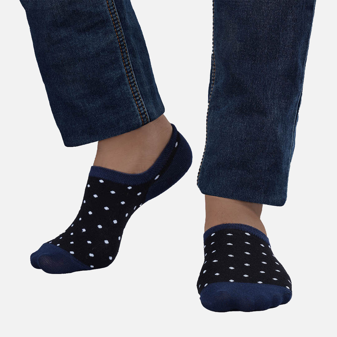 ALBURY BLUE & BLACK POLKA SOCKS