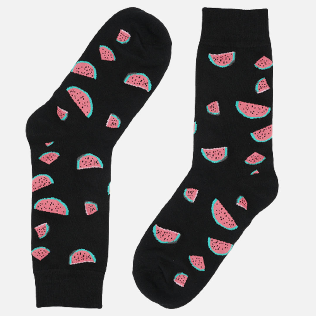 FRESNO BLACK WATERMELON CREW LENGTH SOCKS