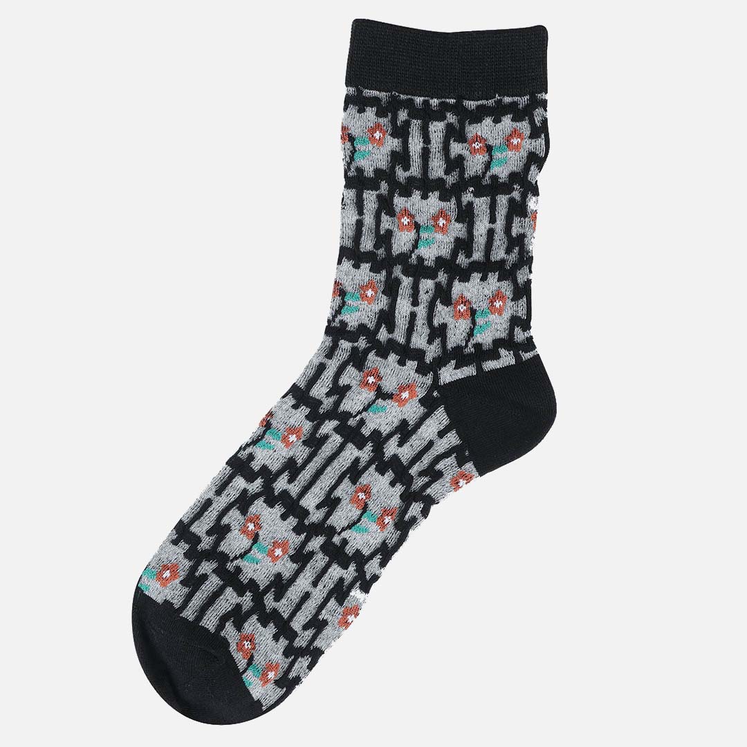 Daisy Blackmix Crew Length Socks