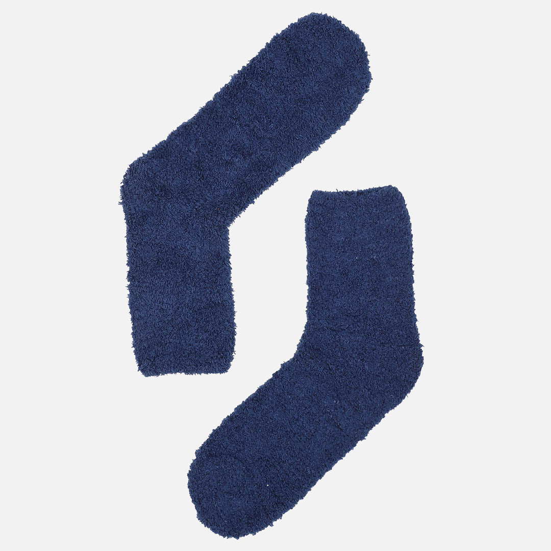 FLEECE BLUE - CREW SOCKS