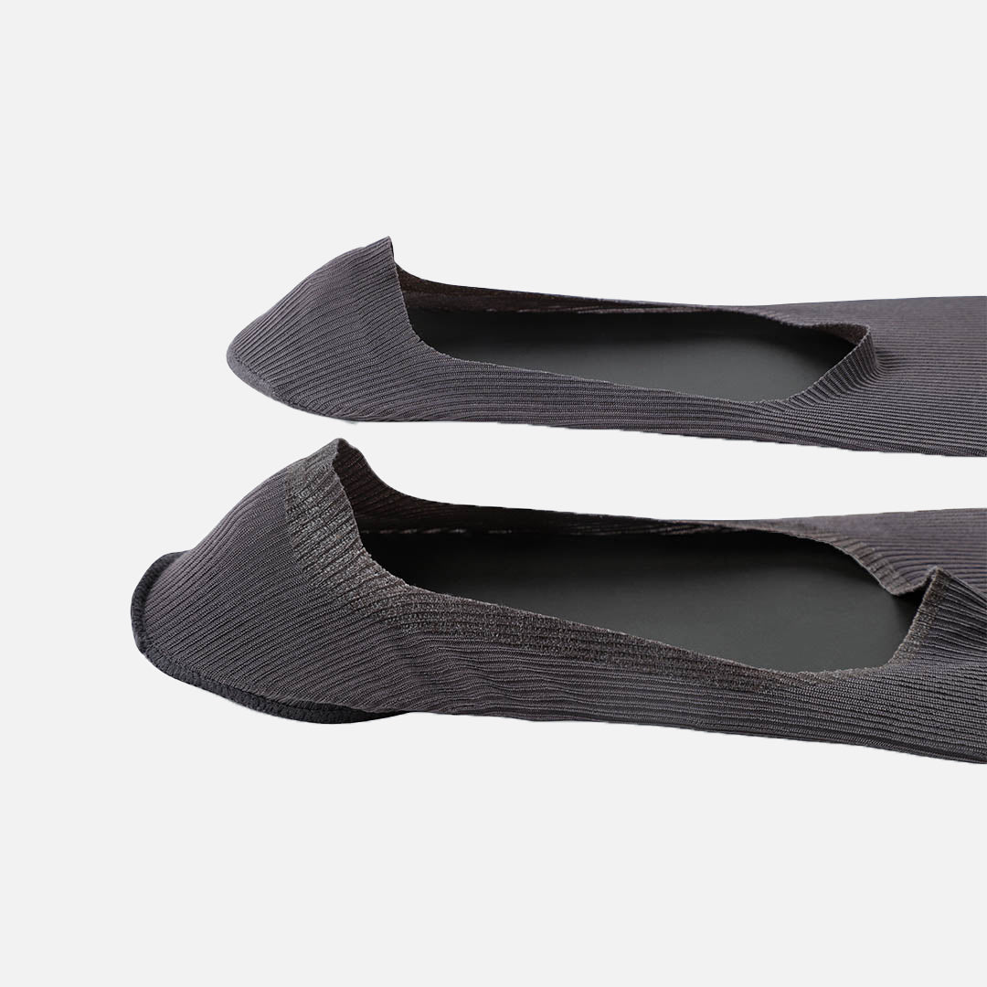 Sion Dark Loafer Socks - Grey
