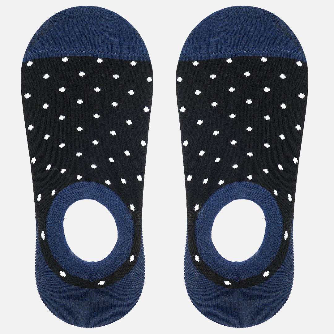 ALBURY BLUE & BLACK POLKA SOCKS