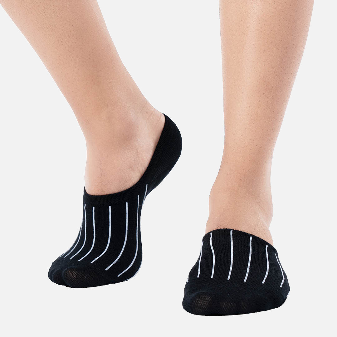 ALBURY BLACK & WHITE STRIPS SOCKS