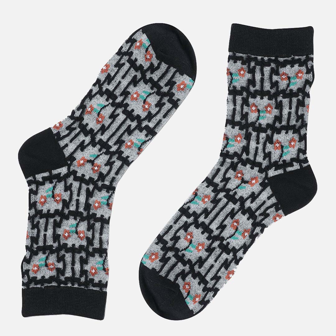Daisy Blackmix Crew Length Socks