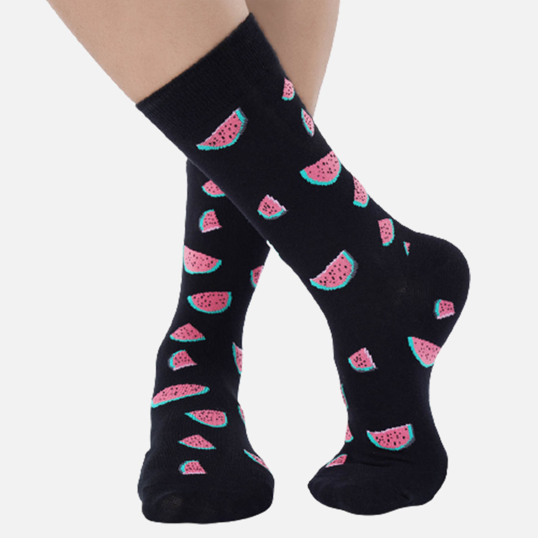 FRESNO BLACK WATERMELON CREW LENGTH SOCKS