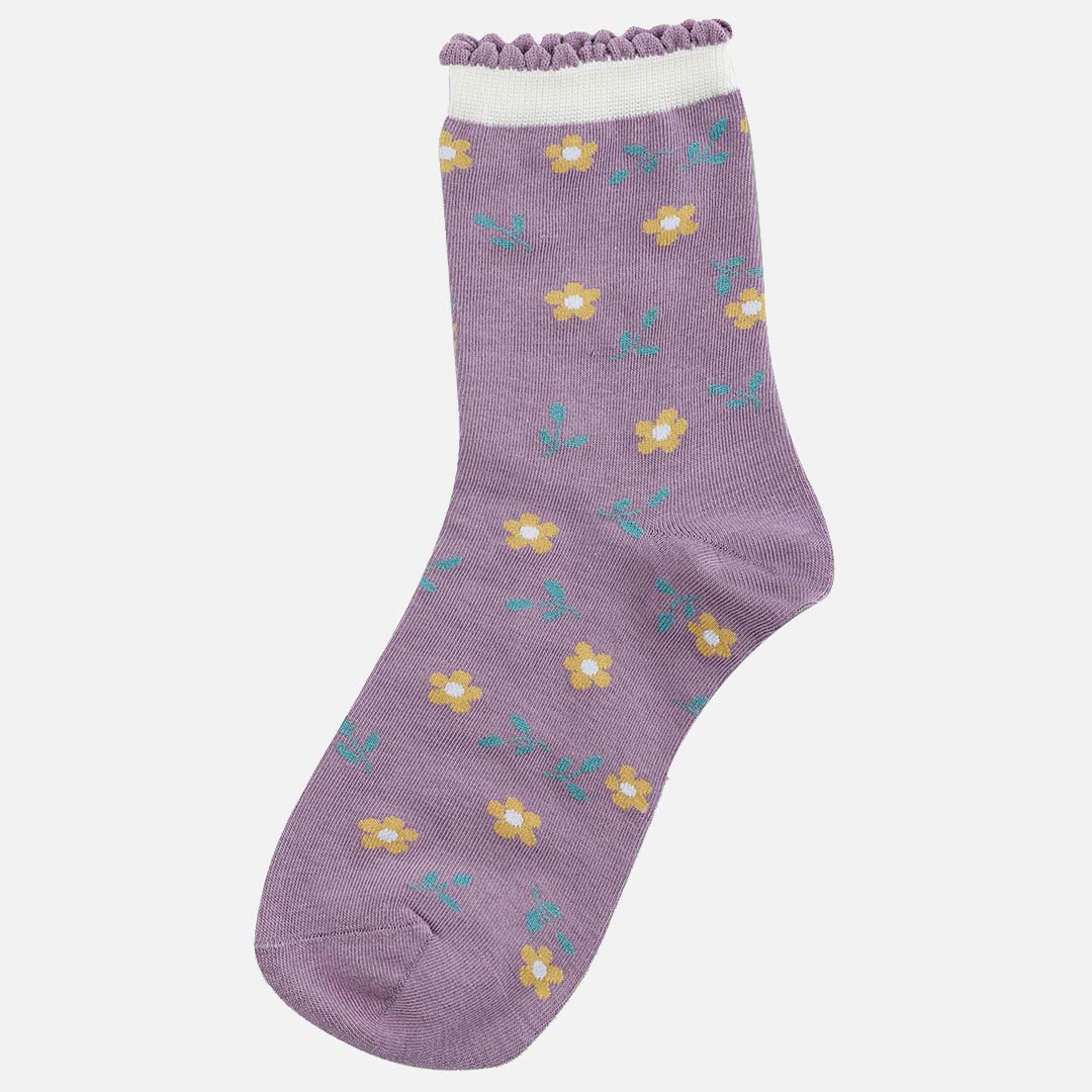 Daisy yeloblue Crew Length Socks