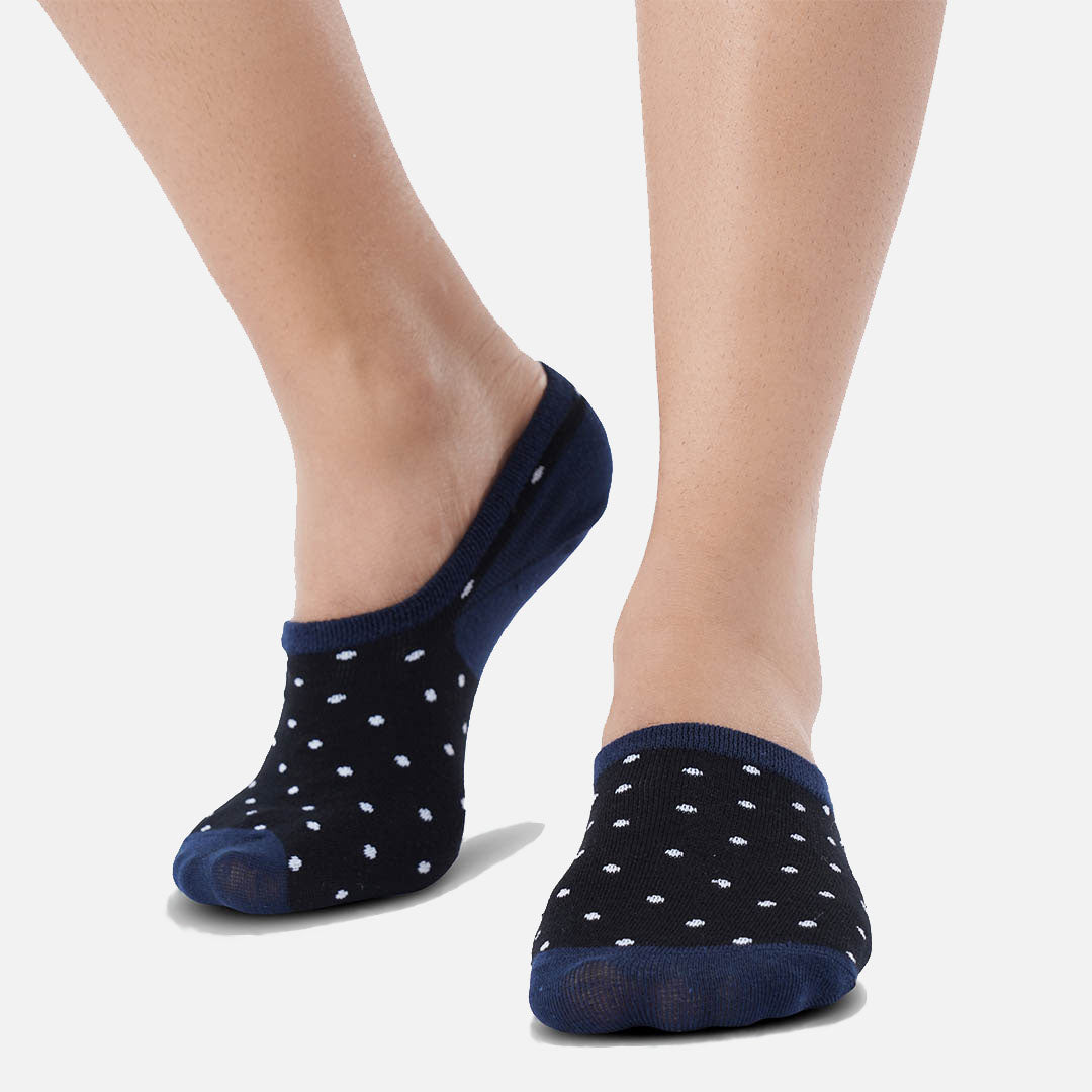 ALBURY BLUE & BLACK POLKA SOCKS