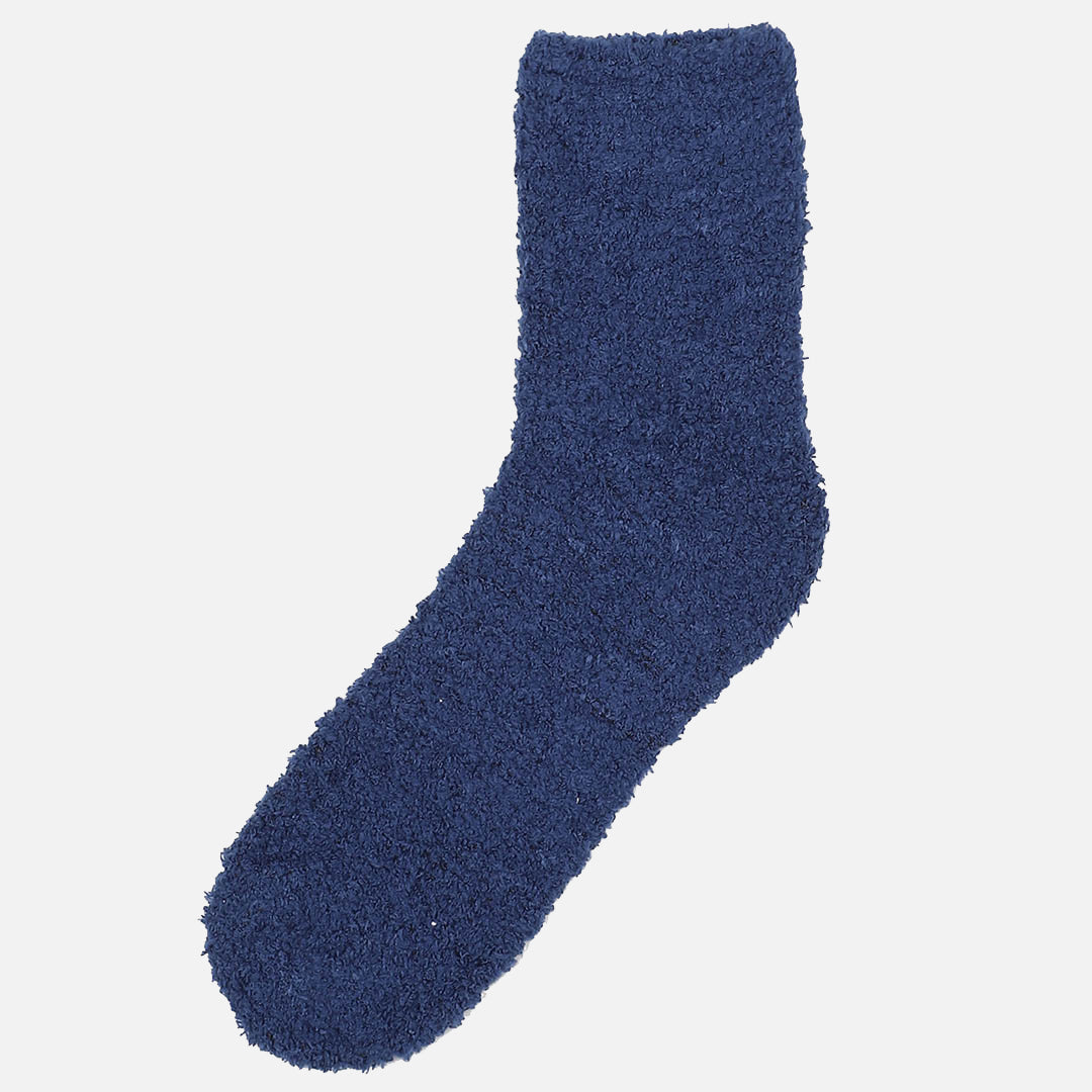 FLEECE BLUE - CREW SOCKS