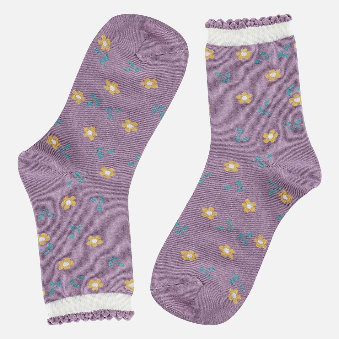 Daisy yeloblue Crew Length Socks
