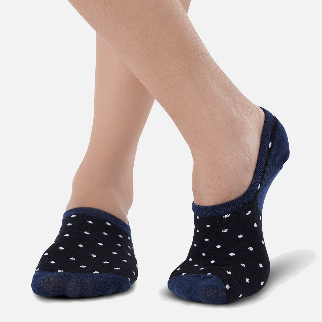 ALBURY BLUE & BLACK POLKA SOCKS