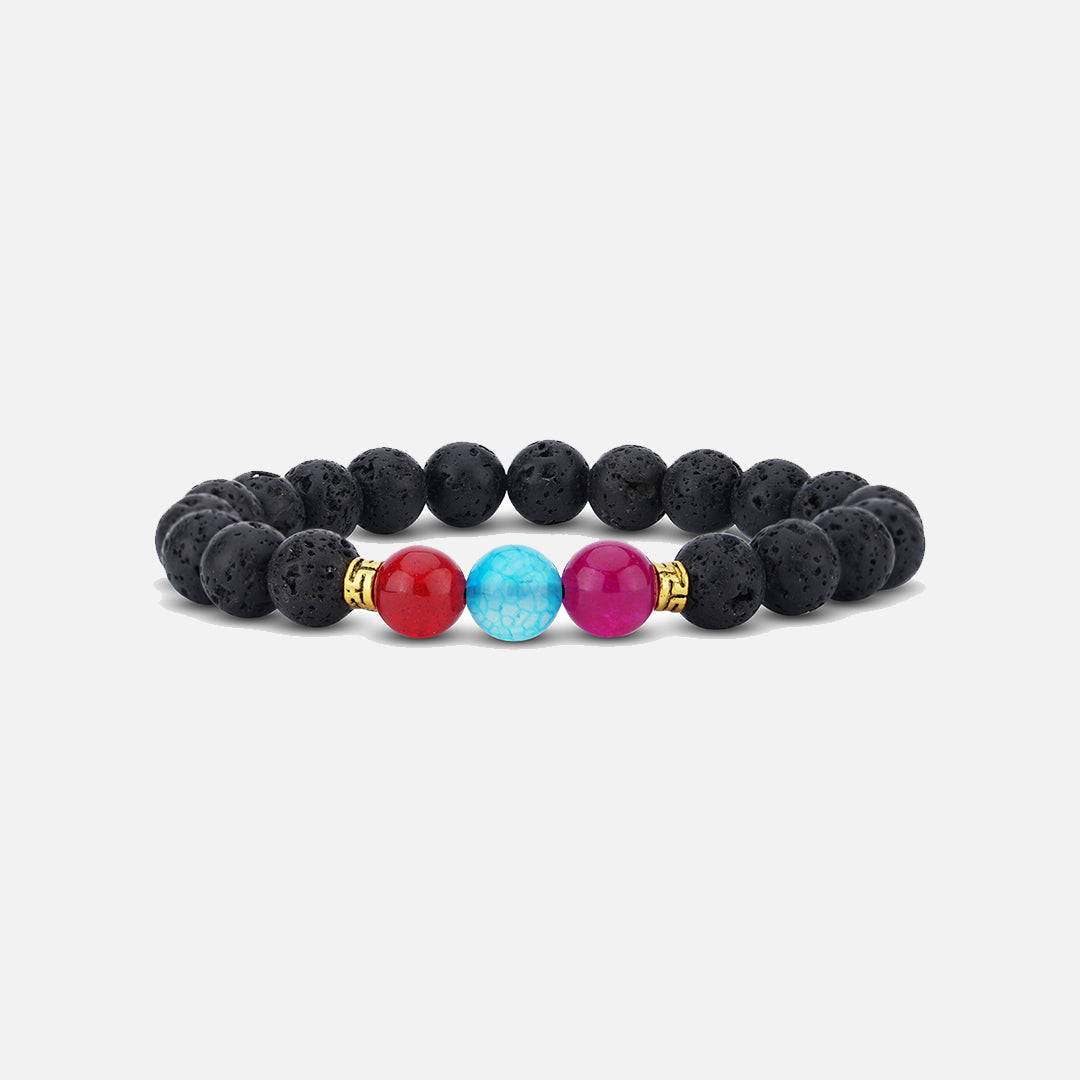 BLACK MULTI COLOR BEEDS BRACELET