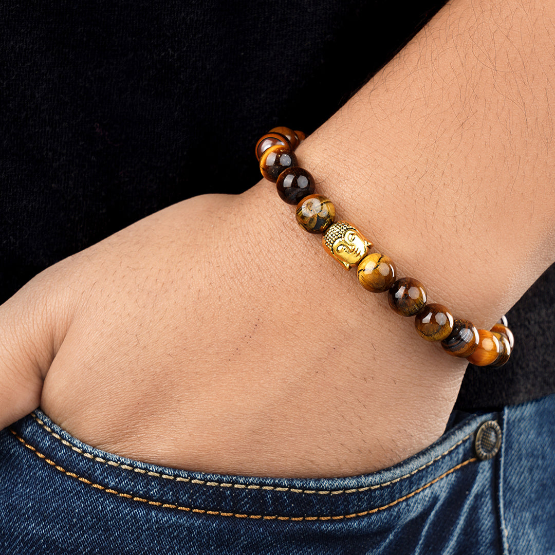 BROWN GOLD FINISH BUDDHA BRACELET