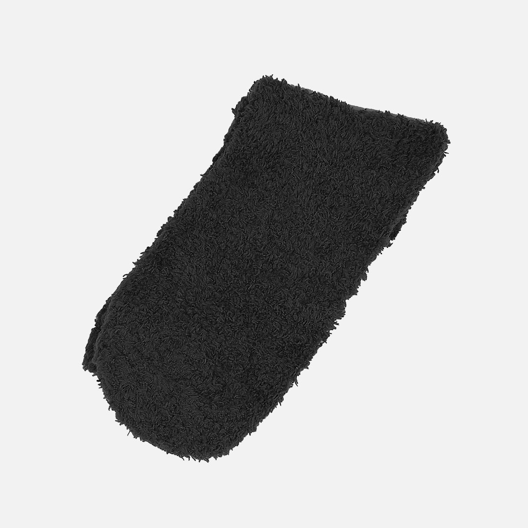 FLEECE BLACK - CREW SOCKS