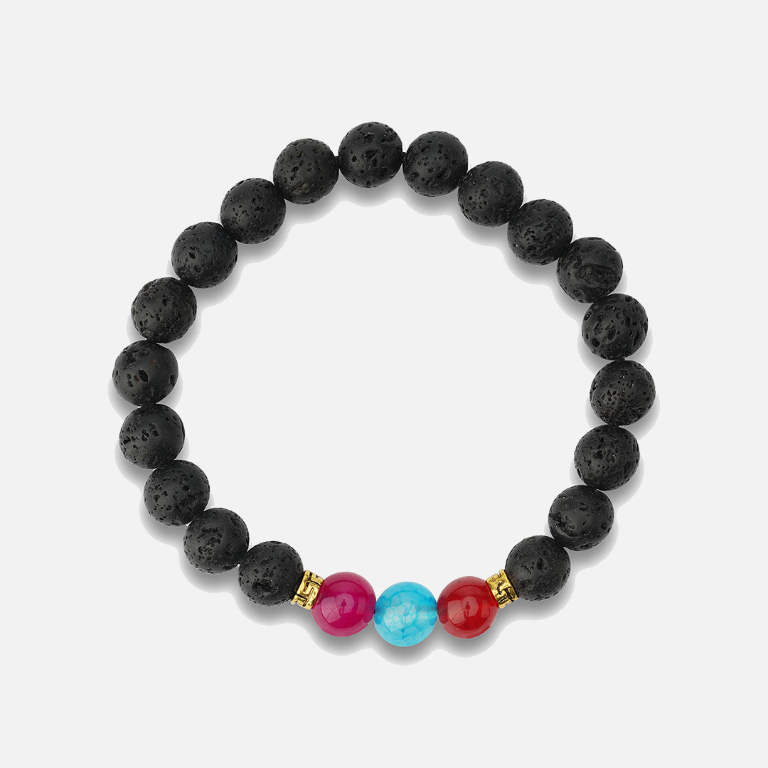 BLACK MULTI COLOR BEEDS BRACELET