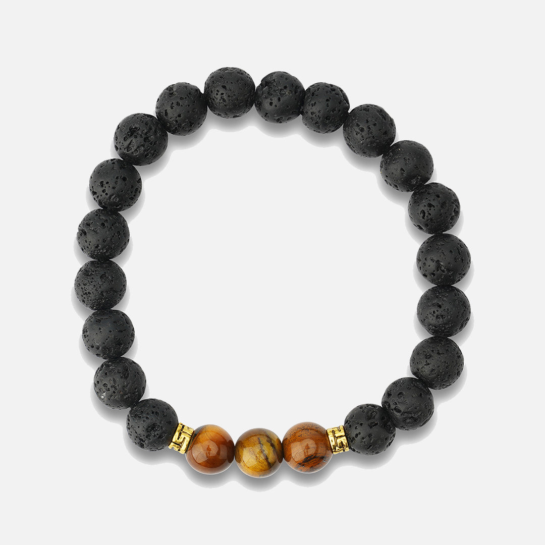 BLACK & BROWN BEEDS BRACELET