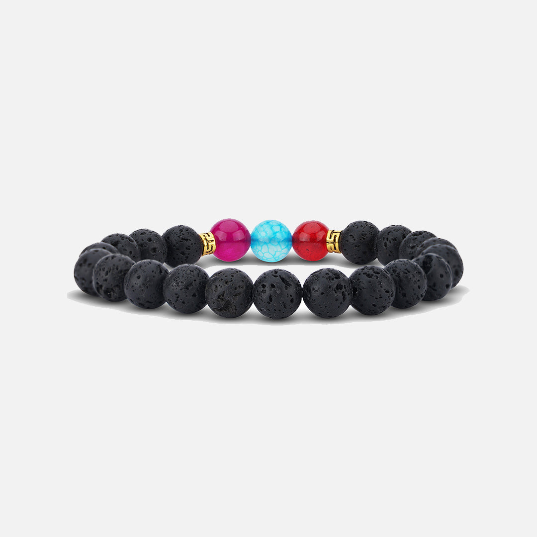 BLACK MULTI COLOR BEEDS BRACELET