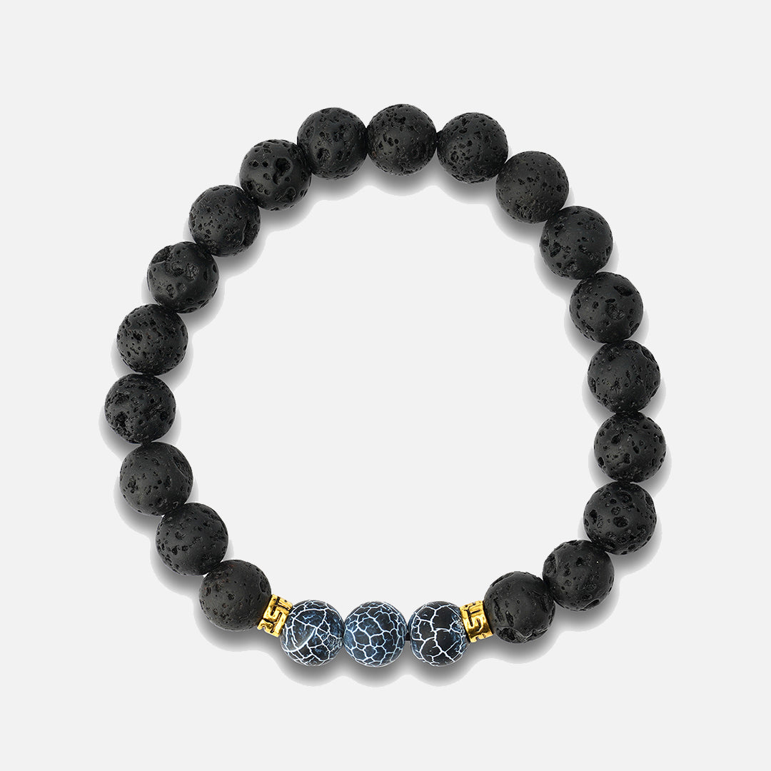 BLACK & BLUE BEEDS BRACELET