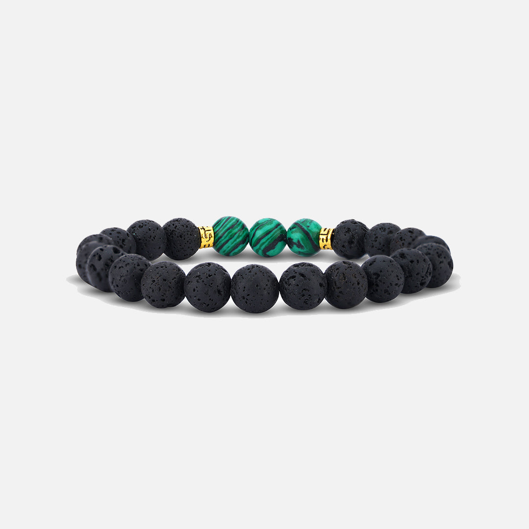 BLACK & GREEN BEEDS BRACELET