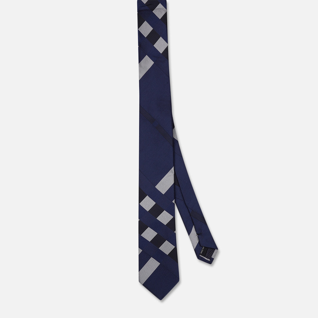 TUX BLUE SLIM NECK TIE WITH POCKET SQUARE