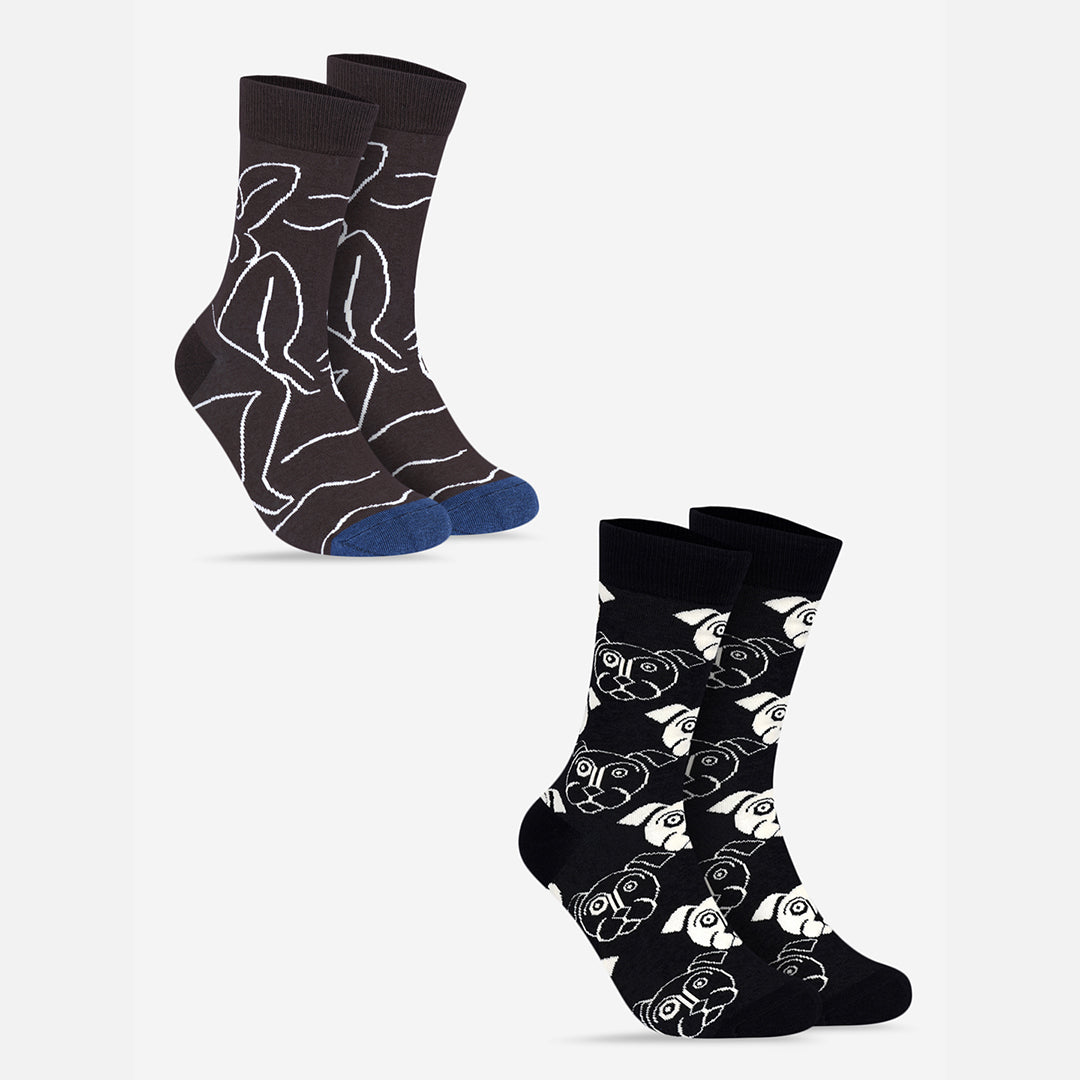 Crew Length Socks - Pack of 2 Pairs