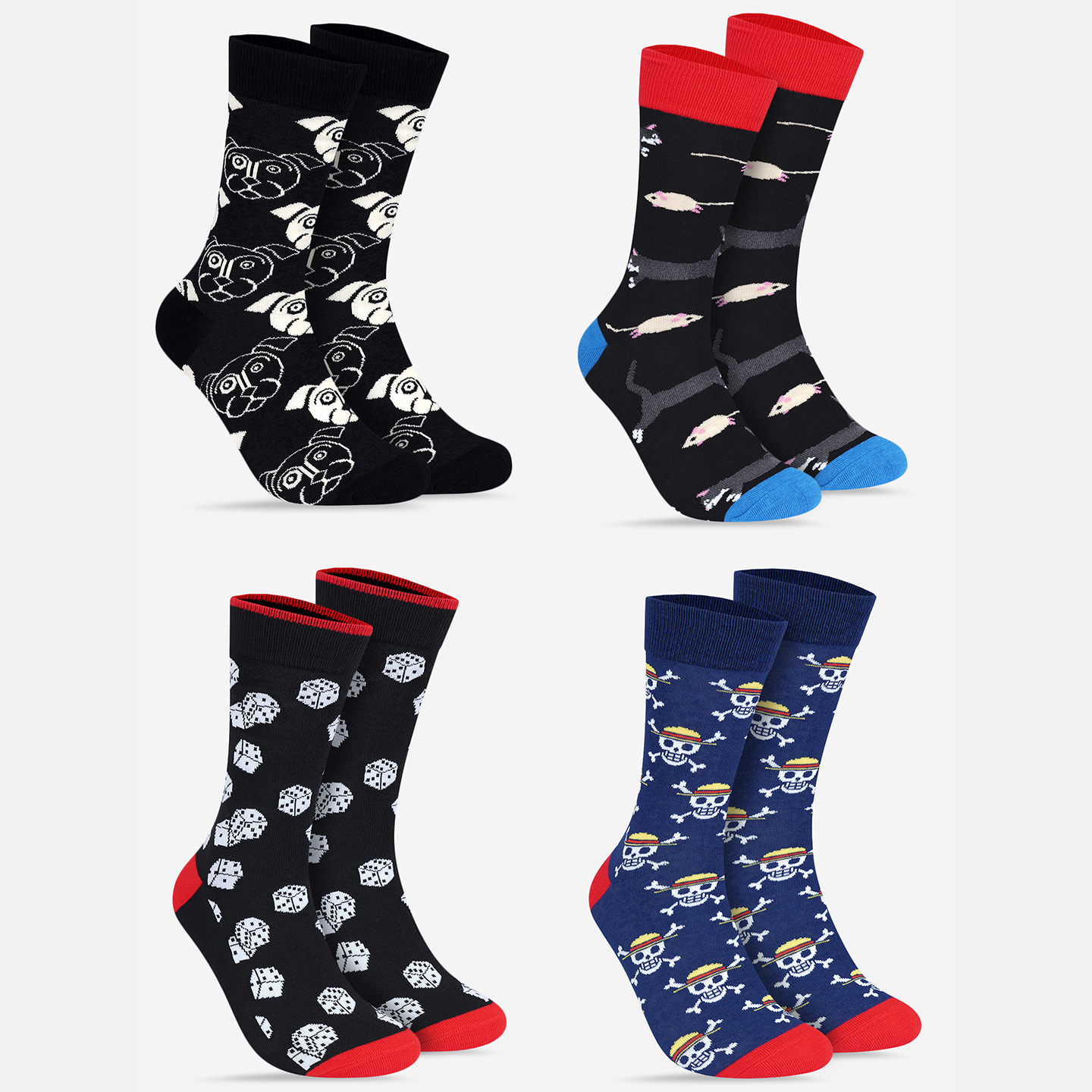 Crew Length Socks - Pack of 4 Pairs
