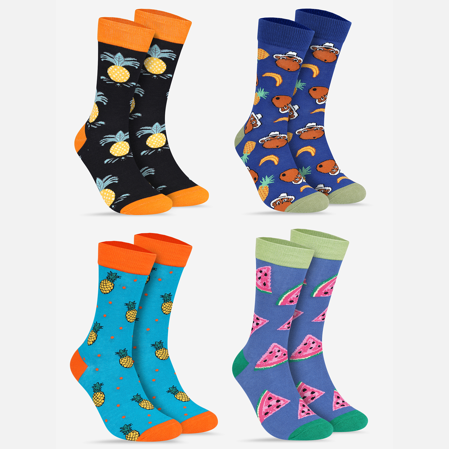 Crew Length Socks - Pack of 4 Pairs