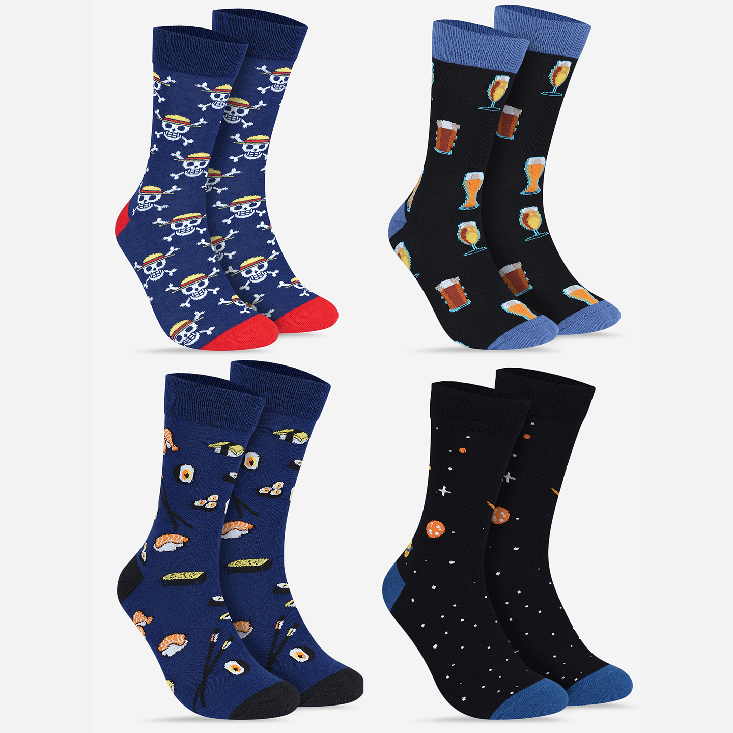 CREW LENGTH SOCKS - PACK OF 4 PAIRS - COMBO 3