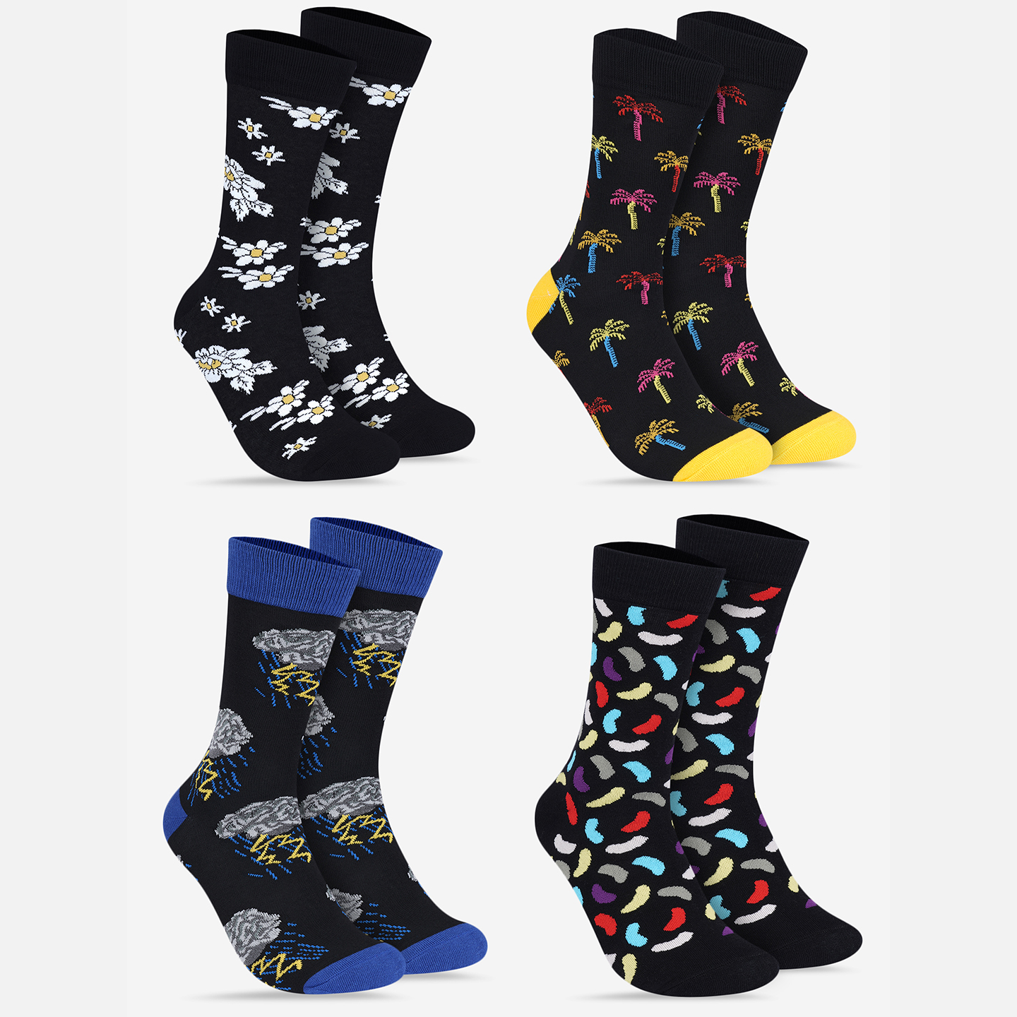 CREW LENGTH SOCKS - PACK OF 4 PAIRS - COMBO 10