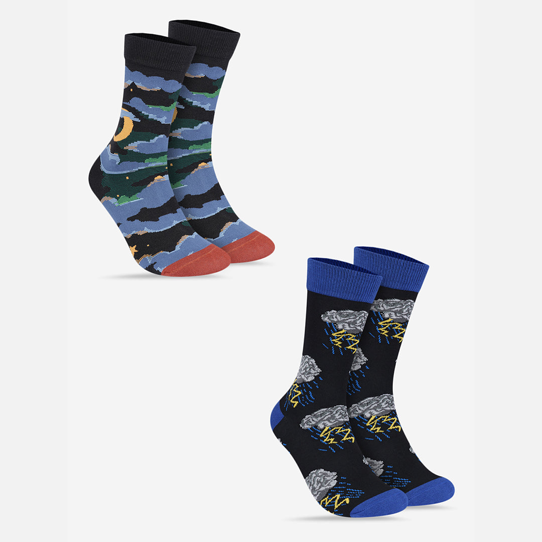 Crew Length Socks - Pack of 2 Pairs
