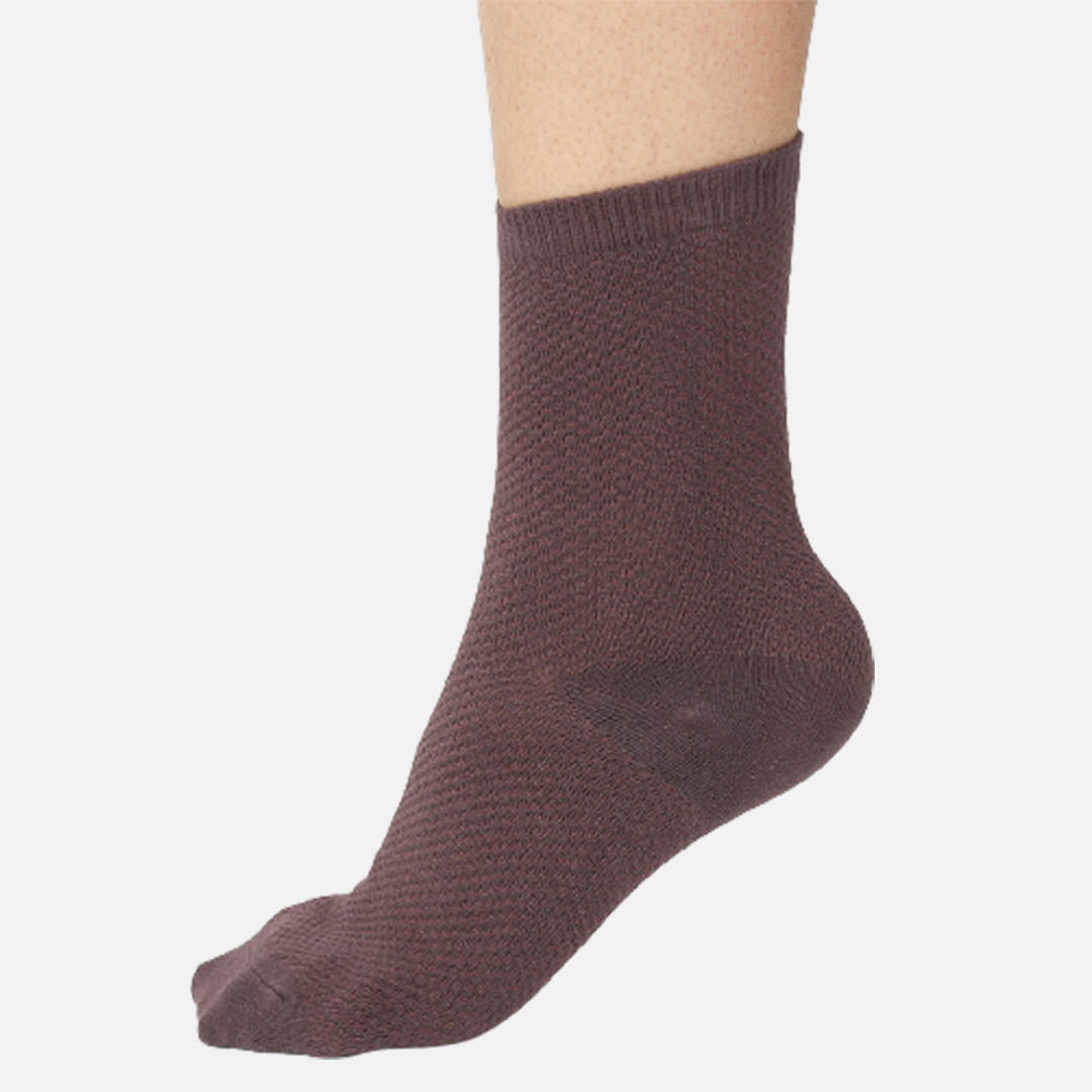 SEOUL BURGUNDY - CREW SOCKS