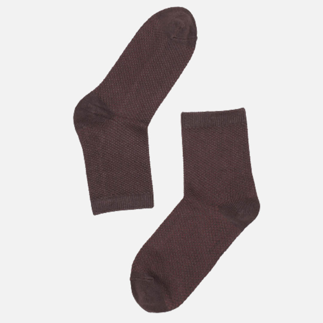 SEOUL BURGUNDY - CREW SOCKS