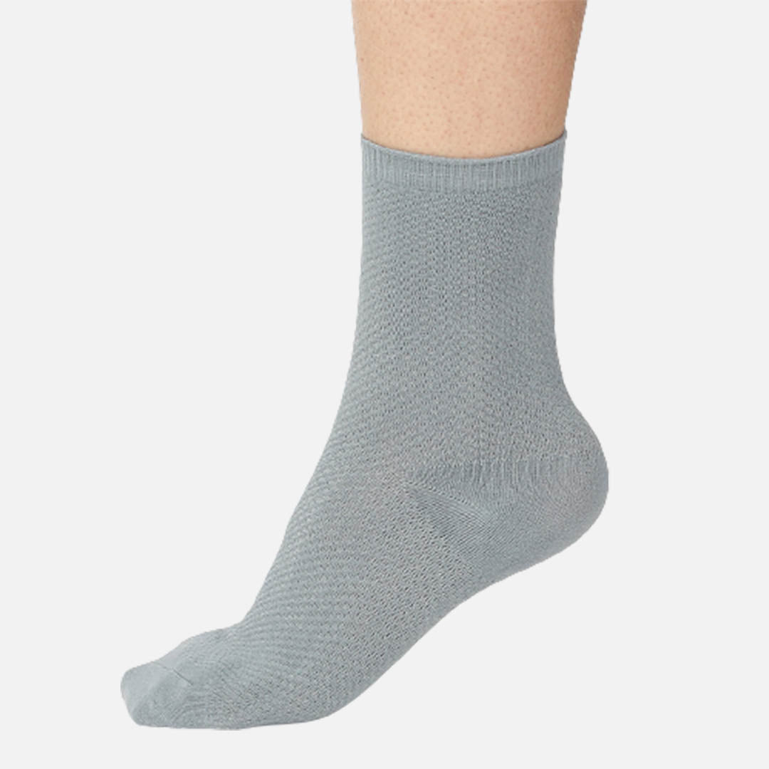 SEOUL TEAL GREY - CREW SOCKS