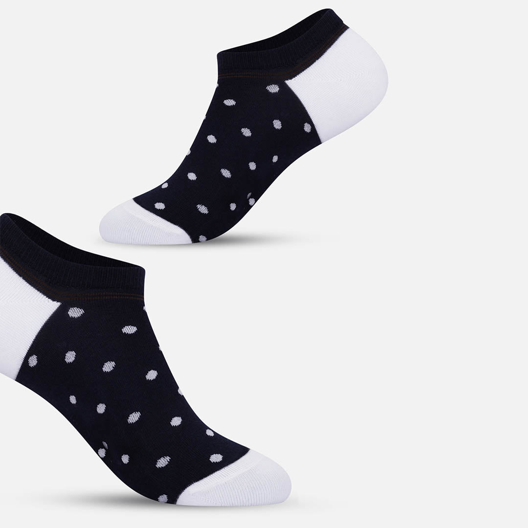 Blue Polka Loafer Socks