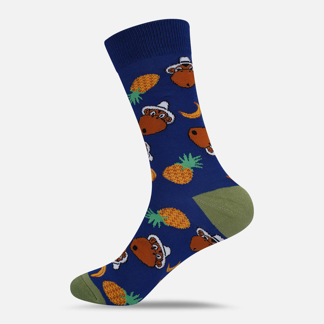 MONKEY FEST CREW LENGTH SOCKS