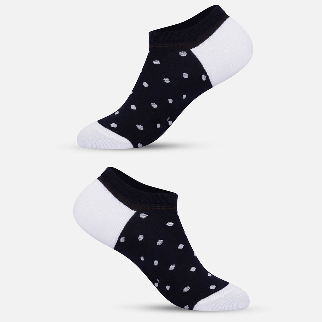 Blue Polka Loafer Socks