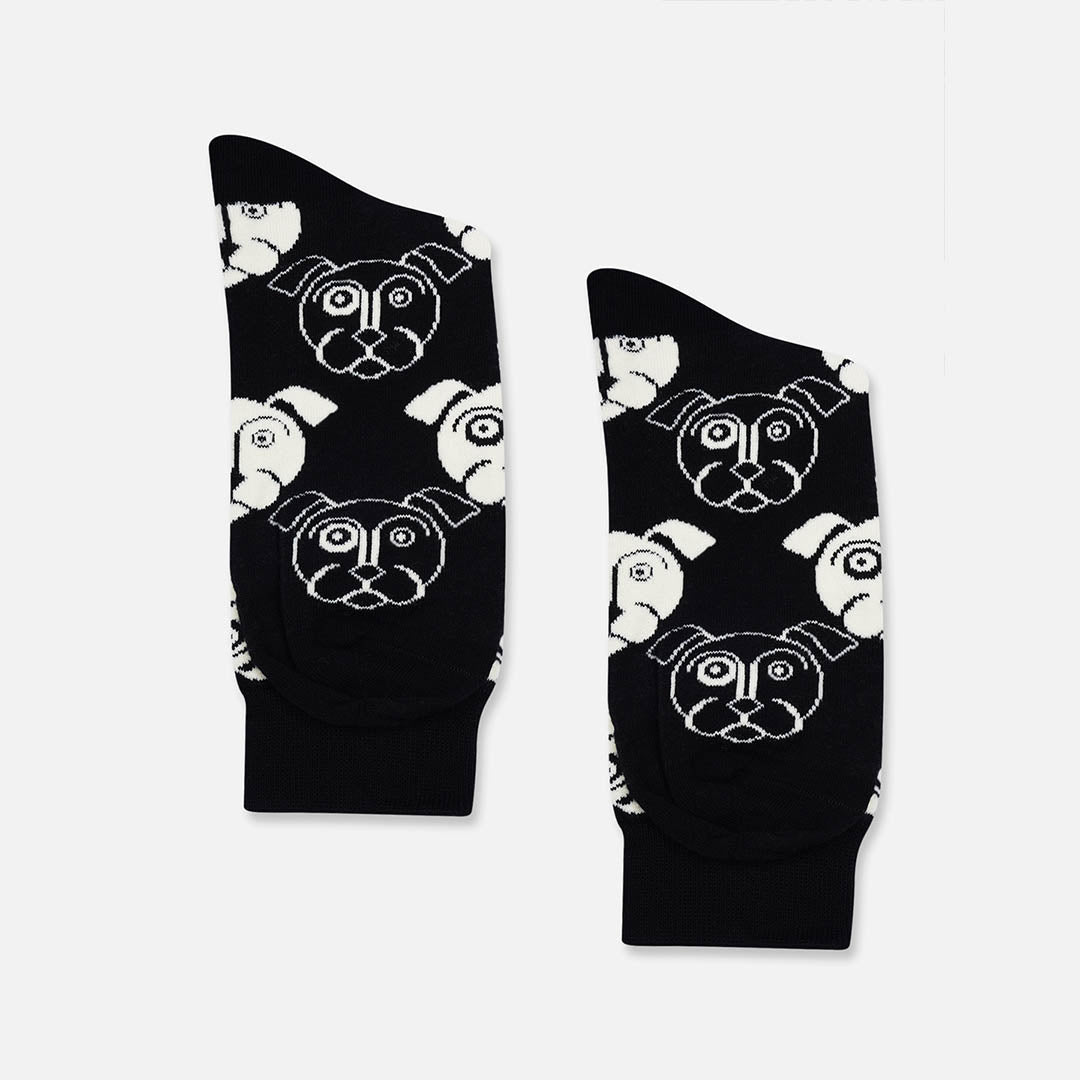 French Dog Crew Length Socks