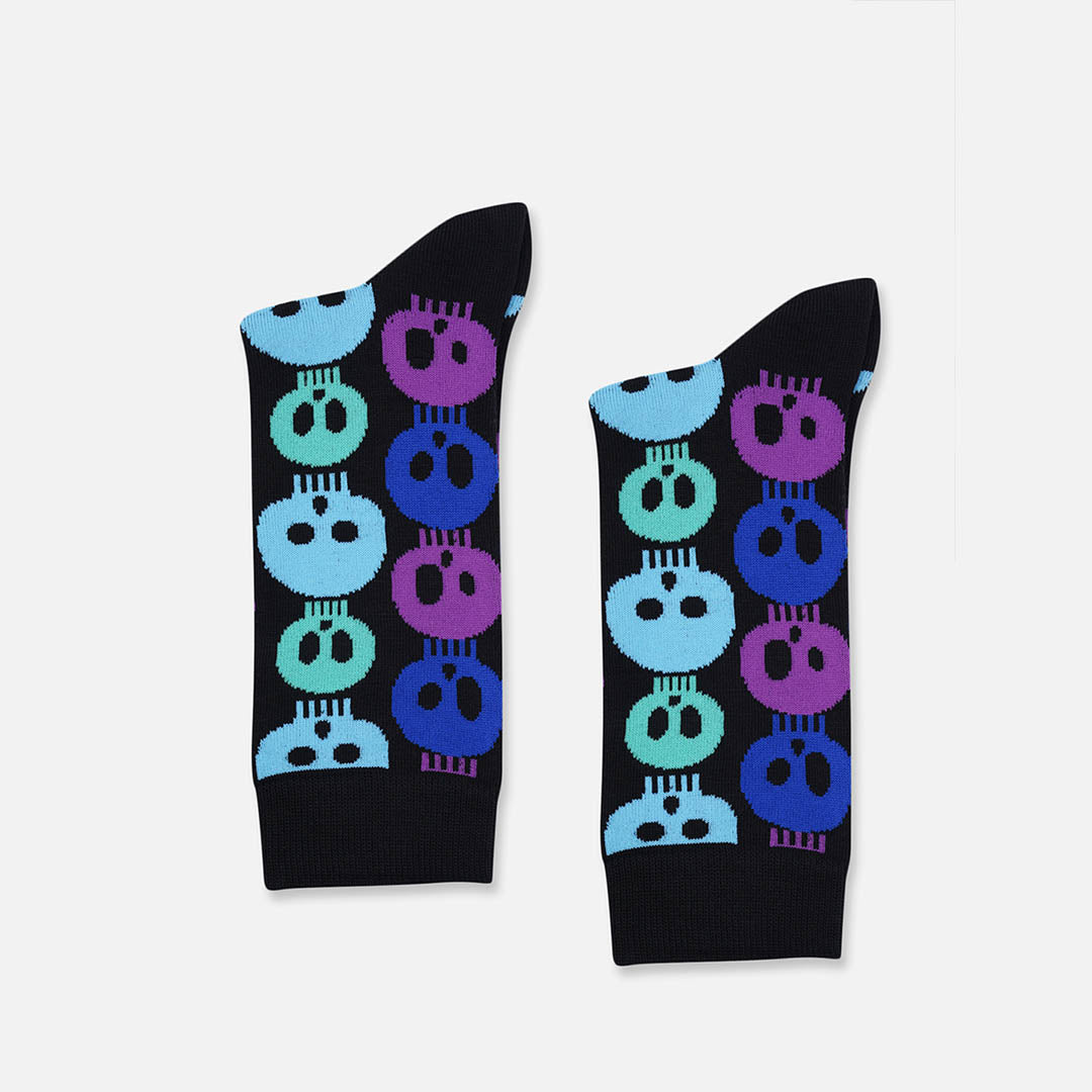 Glow Skull Crew Length Socks