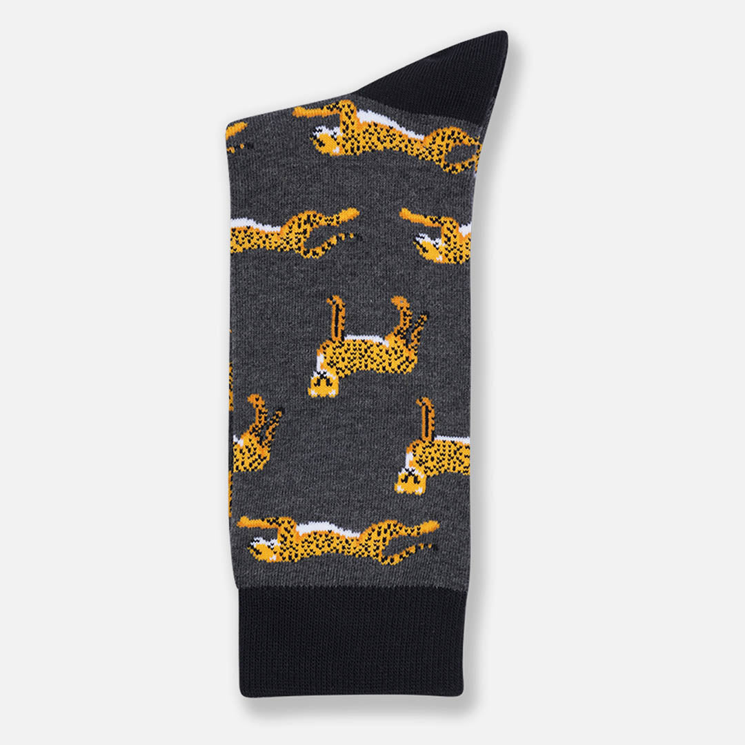 Leopard Crew Length Socks
