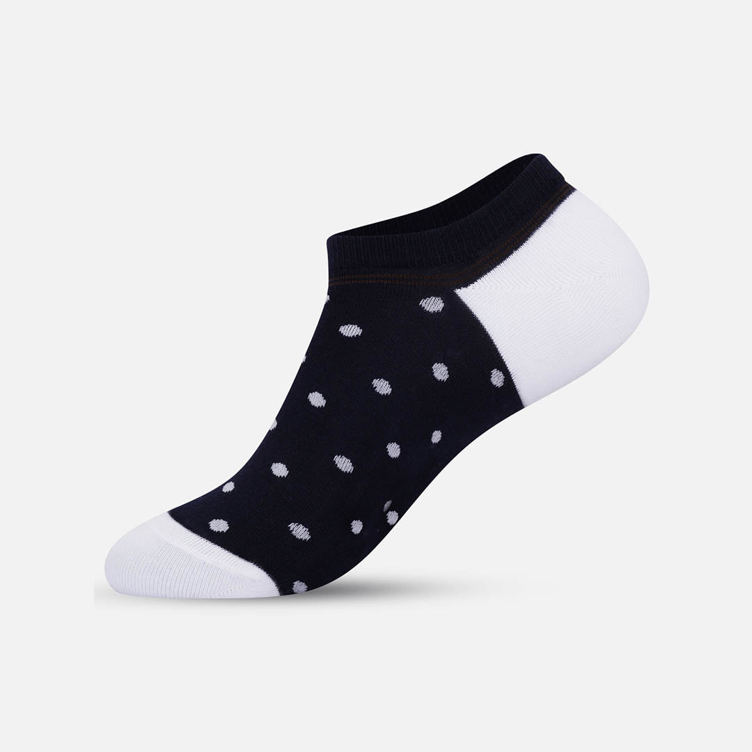 Blue Polka Loafer Socks