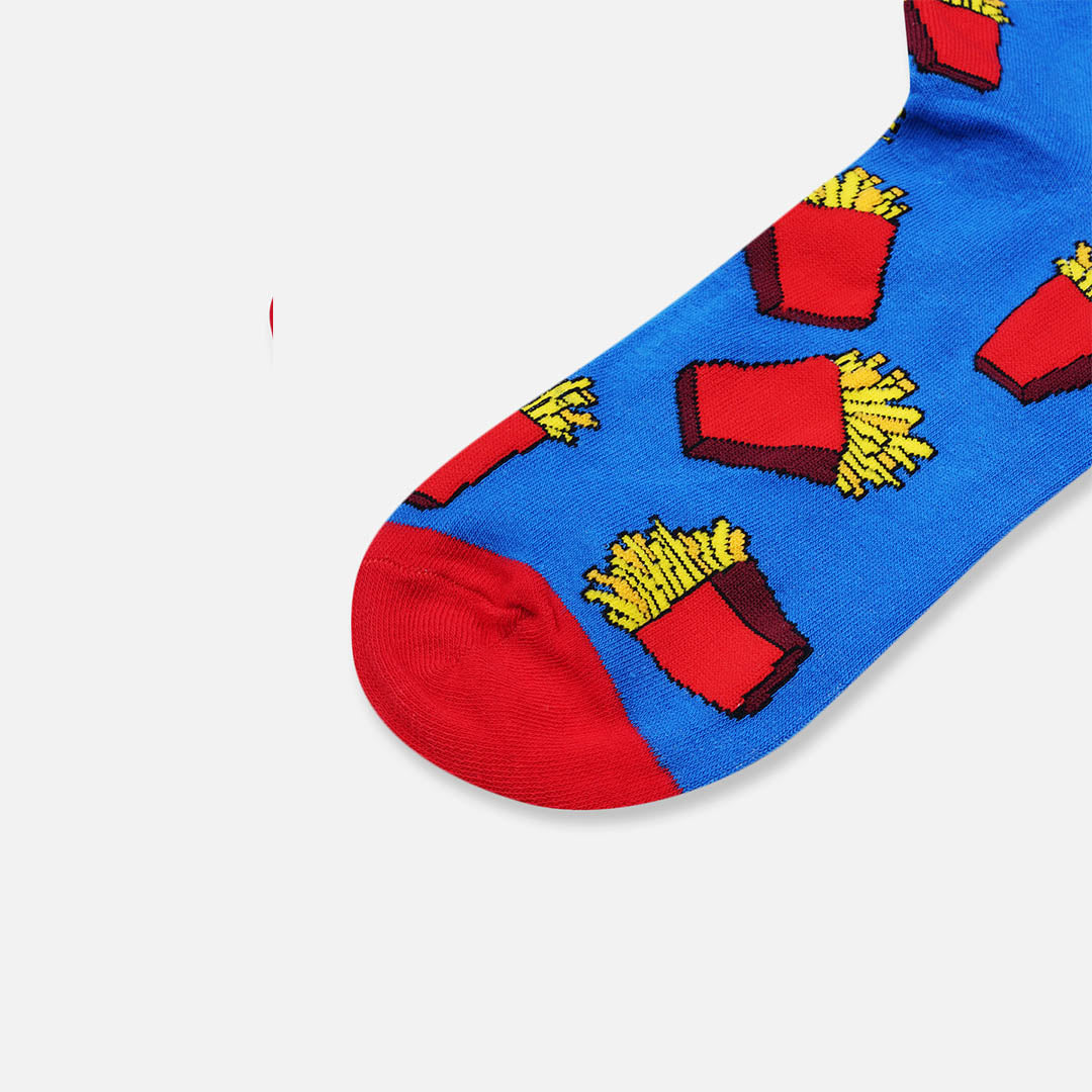 French Fries Crew Length Socks