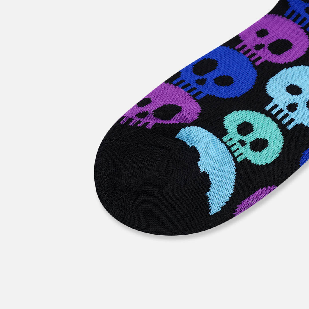 Glow Skull Crew Length Socks