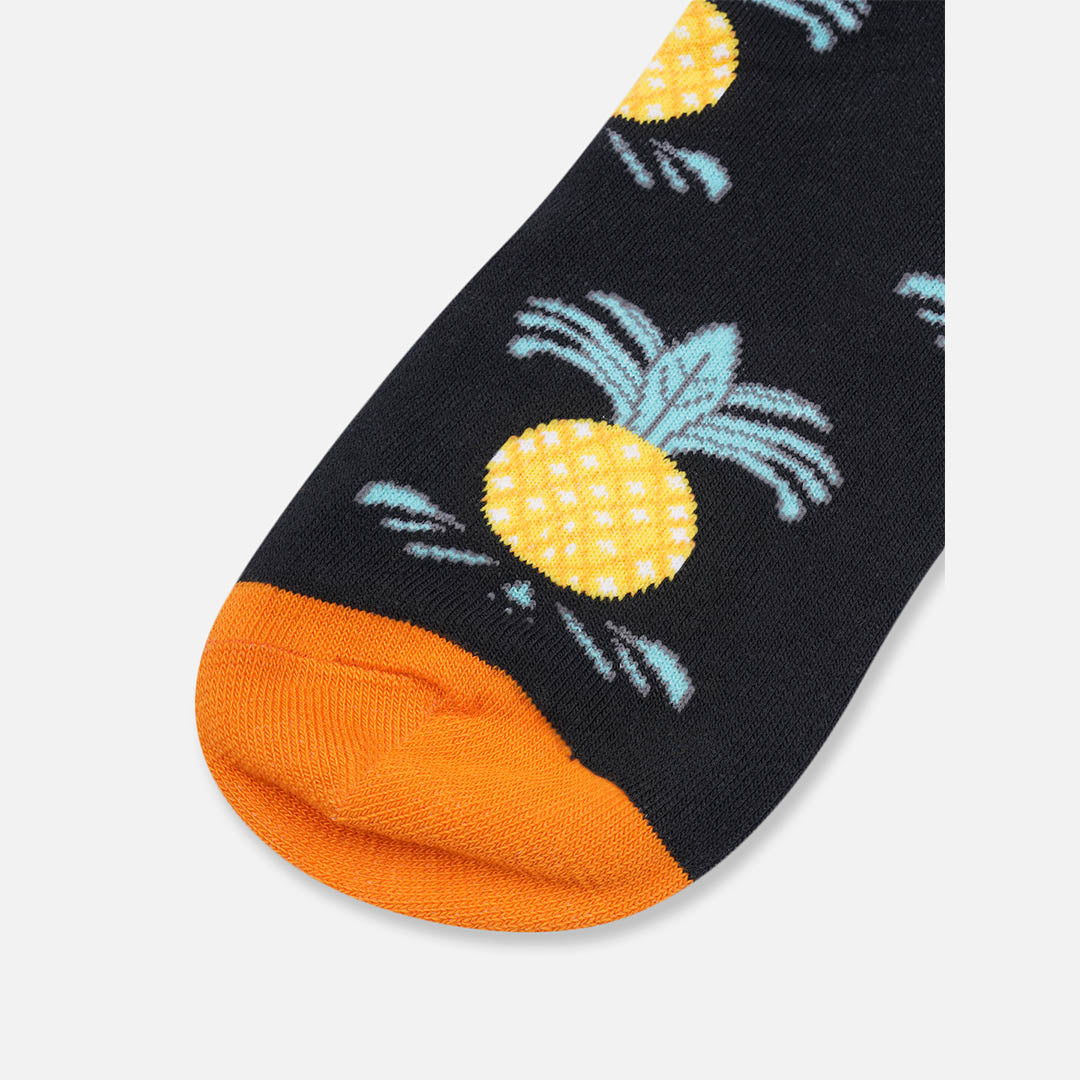 Orange Pine Crew Length Socks