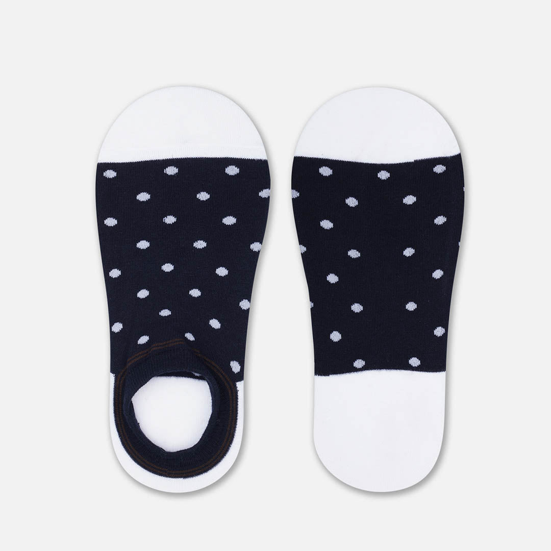 Blue Polka Loafer Socks