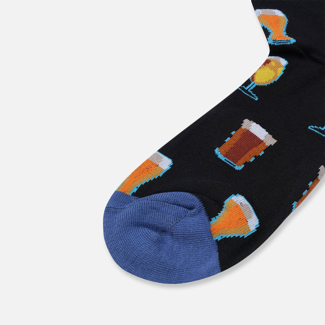 Blue Cocktail Crew Length Socks