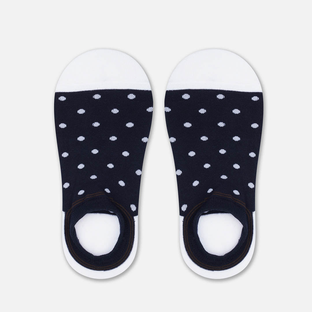 Blue Polka Loafer Socks